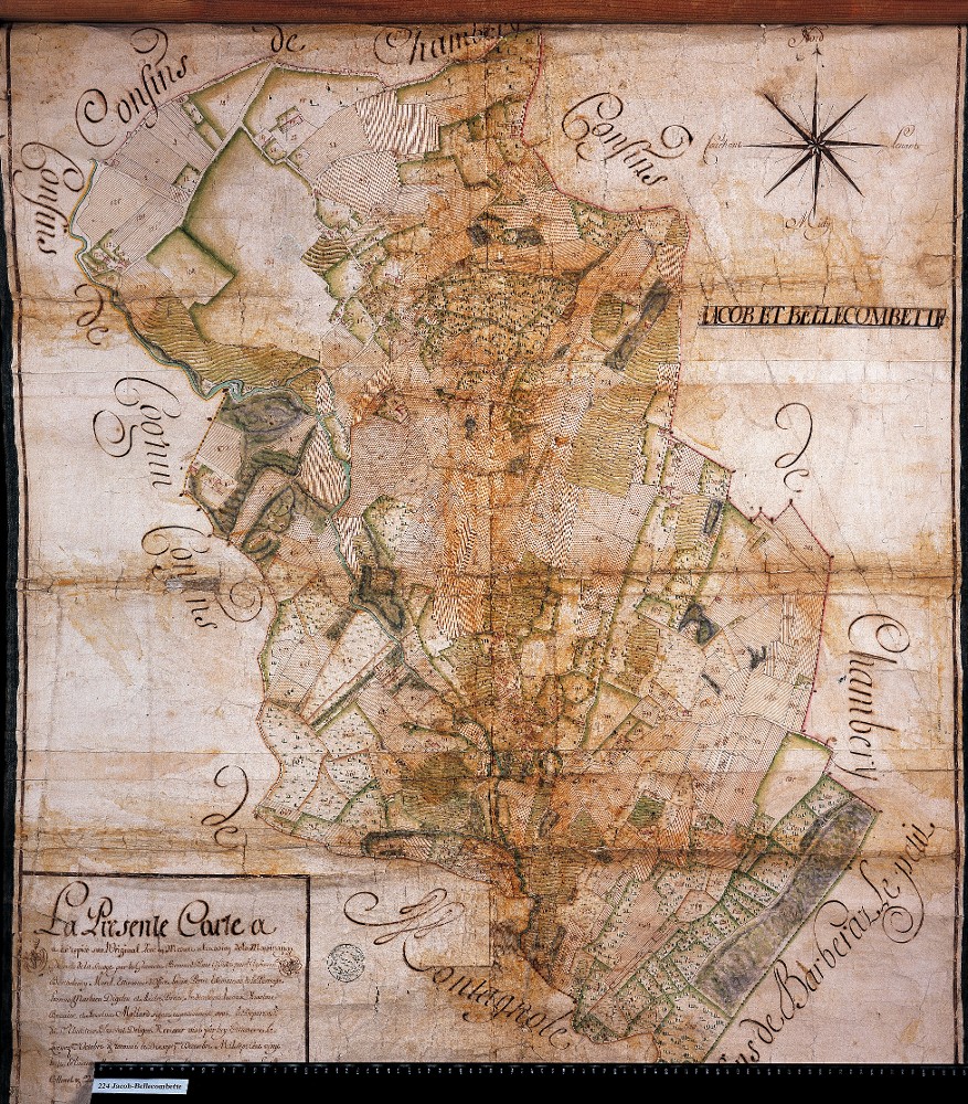 Mappe de la commune de Jacob-Bellecombette