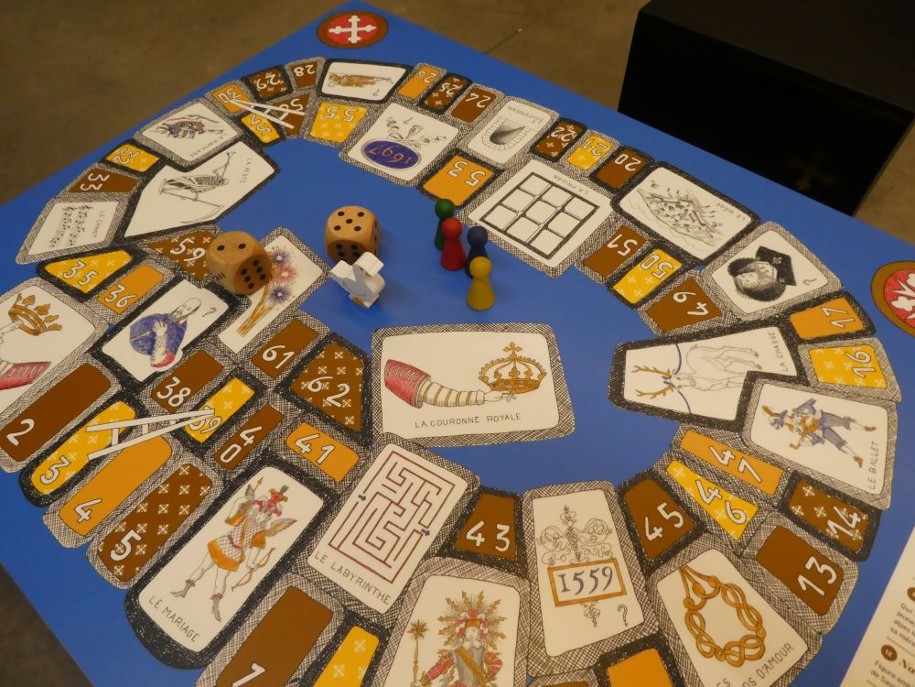 Jeu de l'oie proposé dans la scénographie