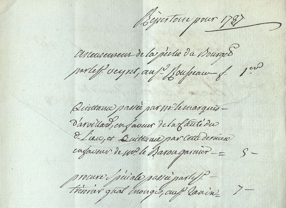 Minutes de 1787 de Maître Joseph Marie Ruffard notaire à Chambéry