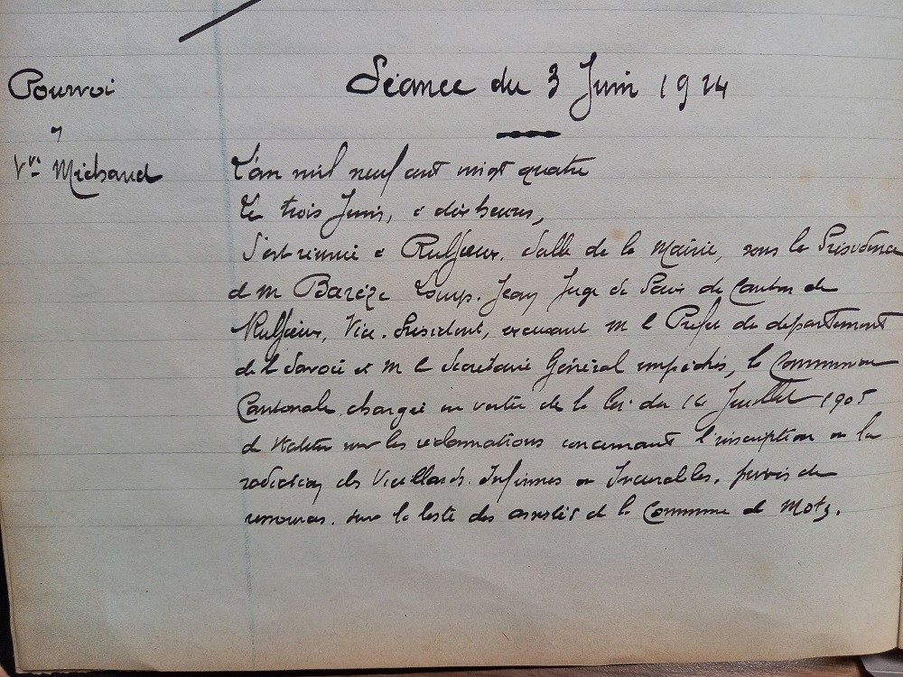 assistance aux vieillards, infirmes et incurables : délibérations (1924).