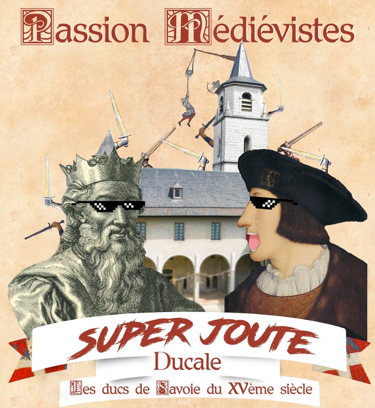 Visuel super joute ducale du pocast "Passion médiévistes"