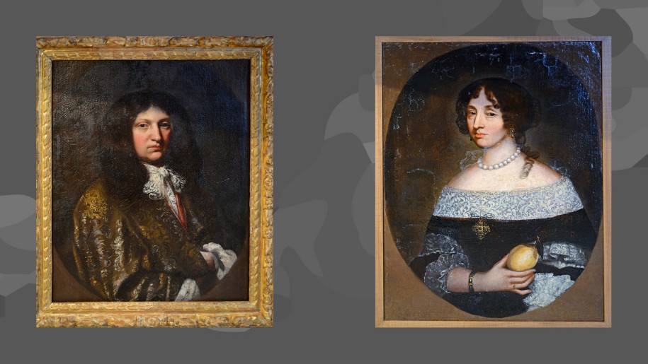 Portrait de Jean-Baptiste Castagnery et de son épouse Christine Lucie Bergera, 18e siècle.