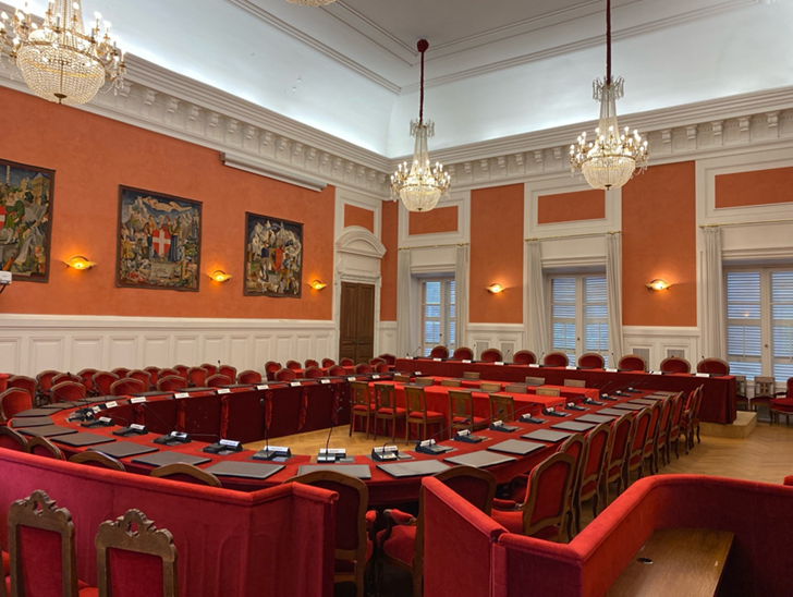 Salle des délibérations du Département, Château des Ducs de Savoie